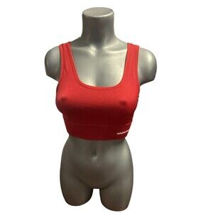 Sketchers deep red seamless sports bra small
